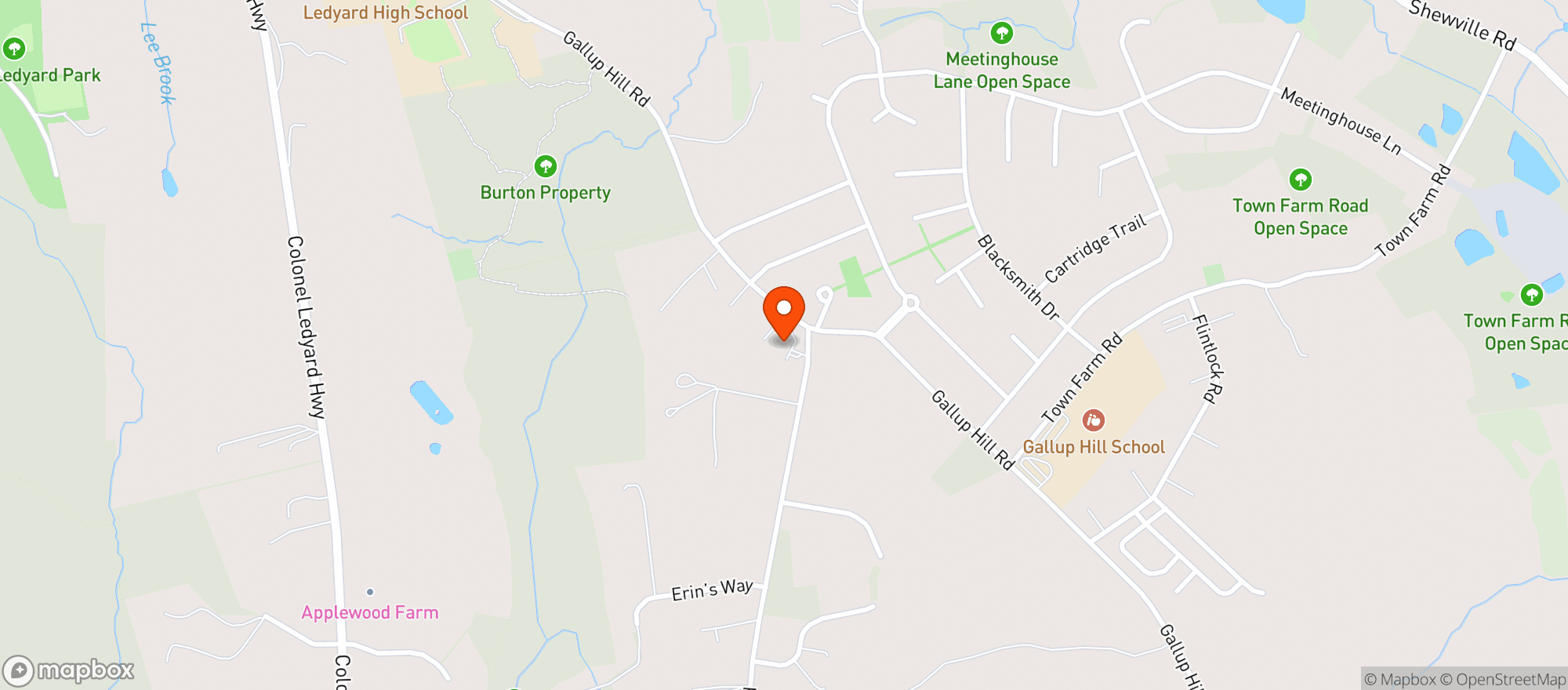 Map showing Bears Place Package Store