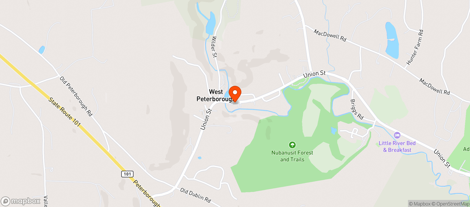 Map showing Natures Green Grocer