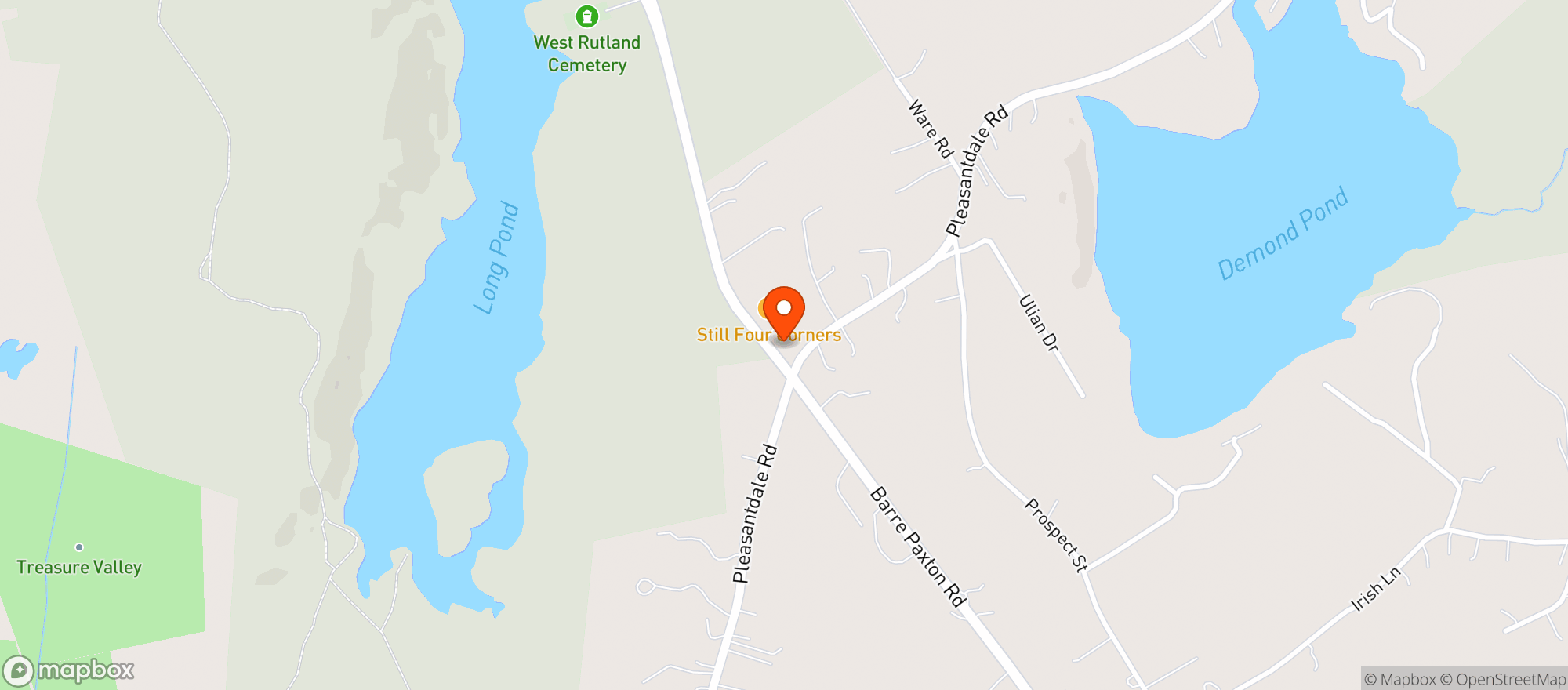 Map showing Colonial Wine & Spirit Rutland