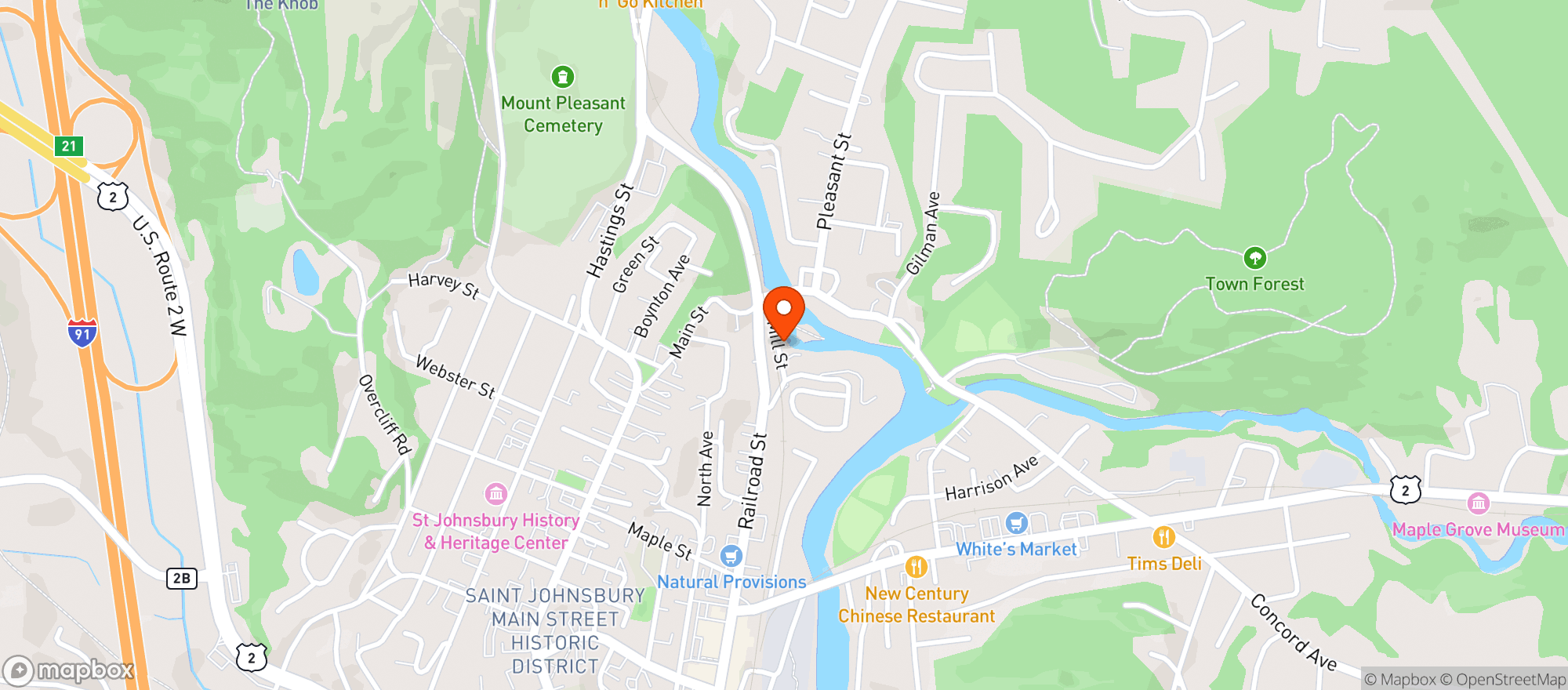 Map showing 98 MILL ITALIAN PUB & GRILL