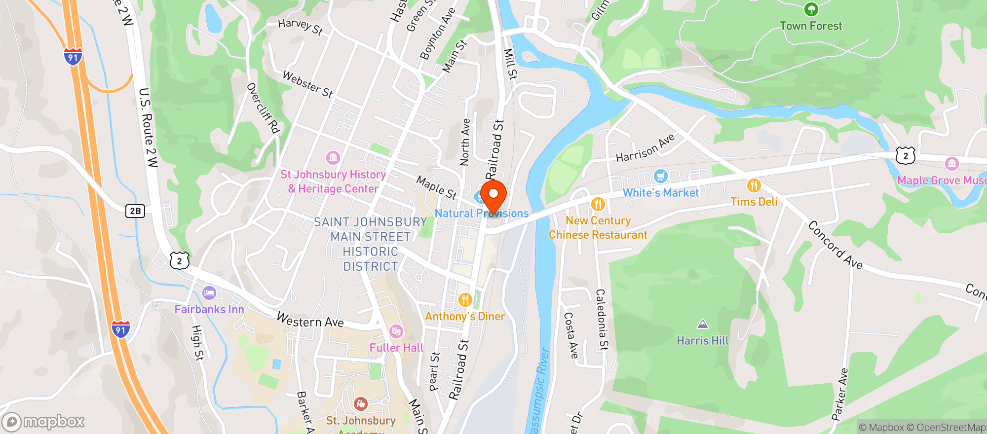 Map showing Caledonia Food Co-Op