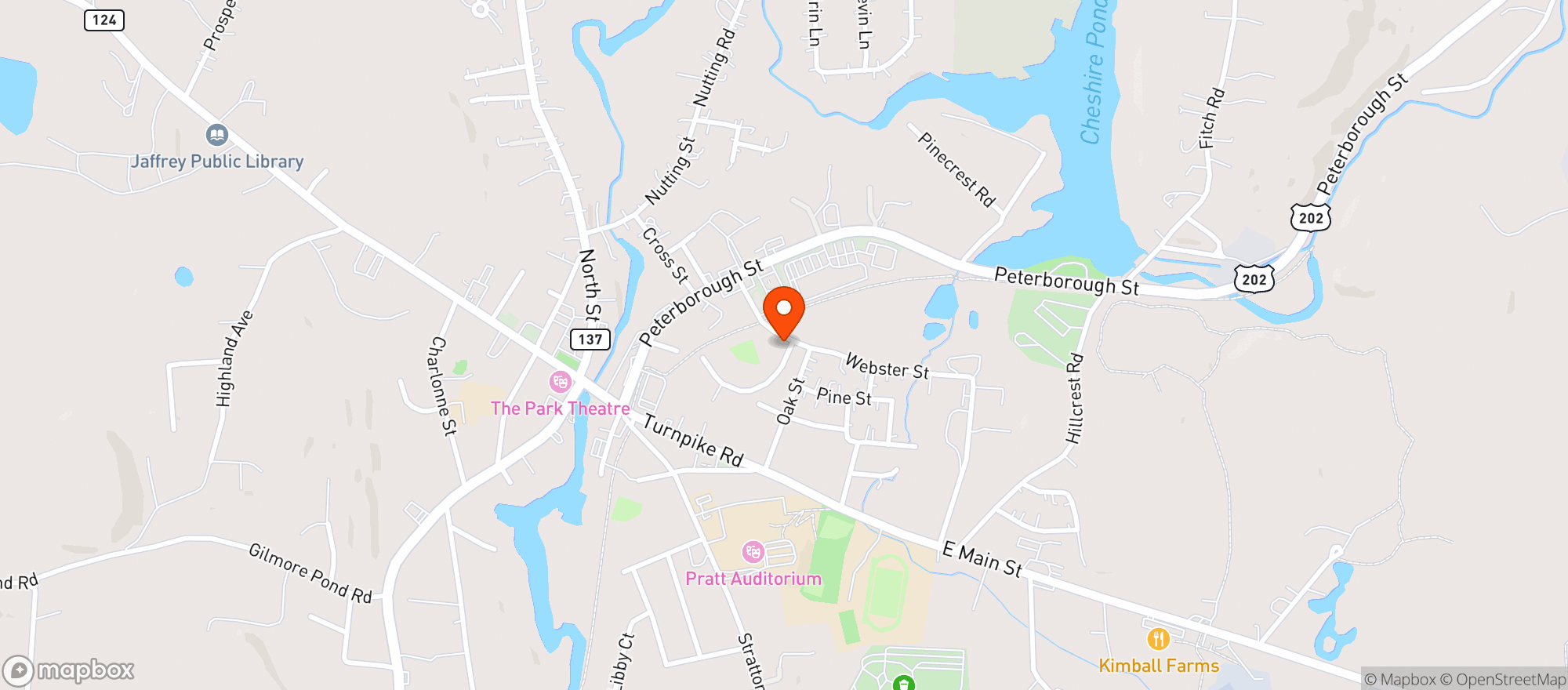 Map showing American Legion