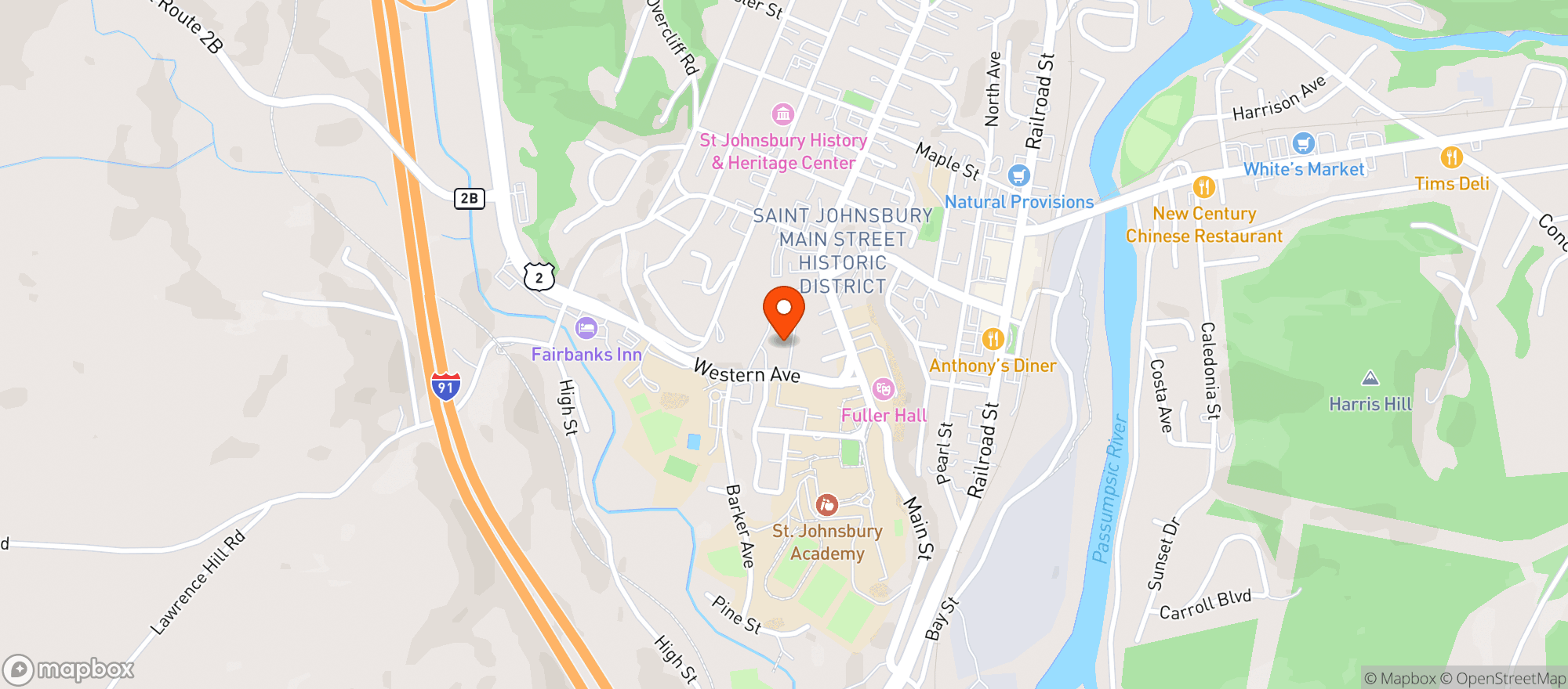 Map showing Elks Lodge