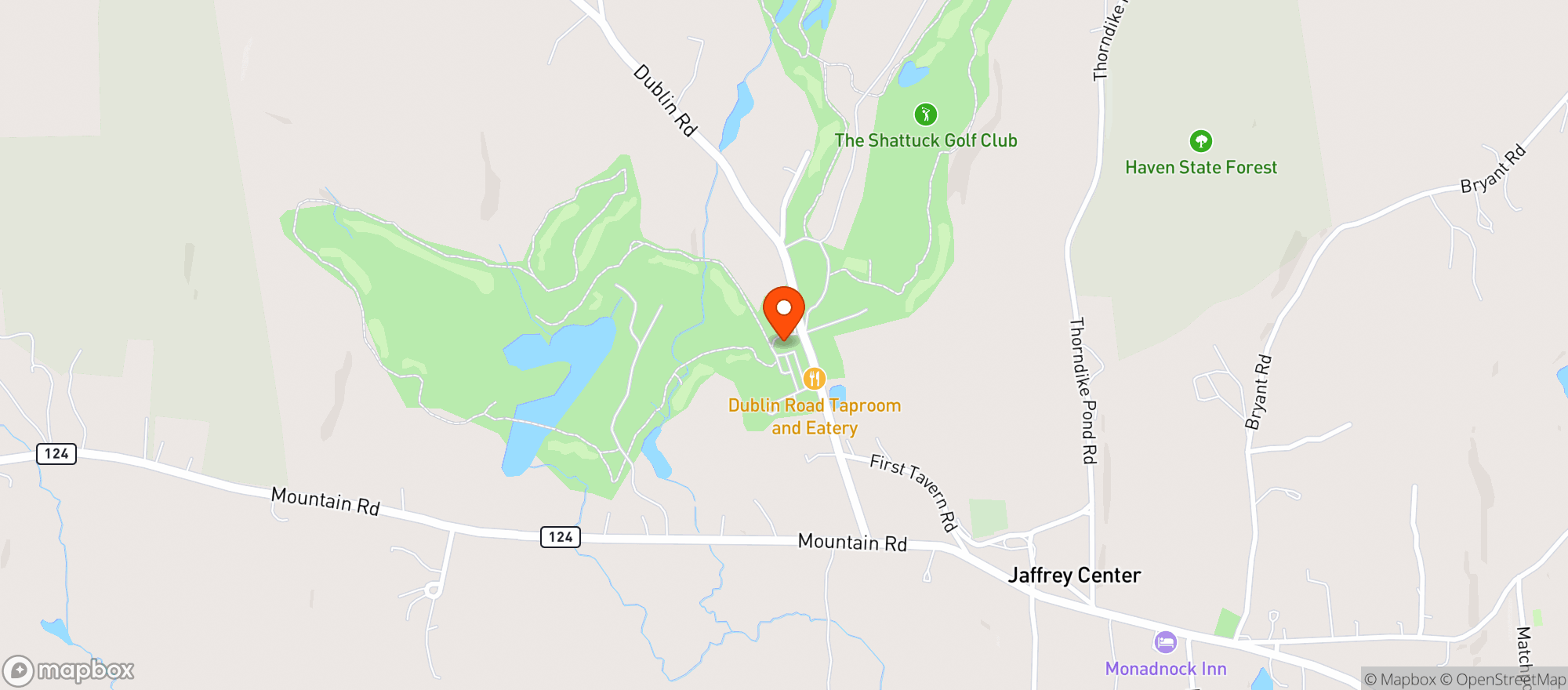 Map showing Shattuck Golf Club