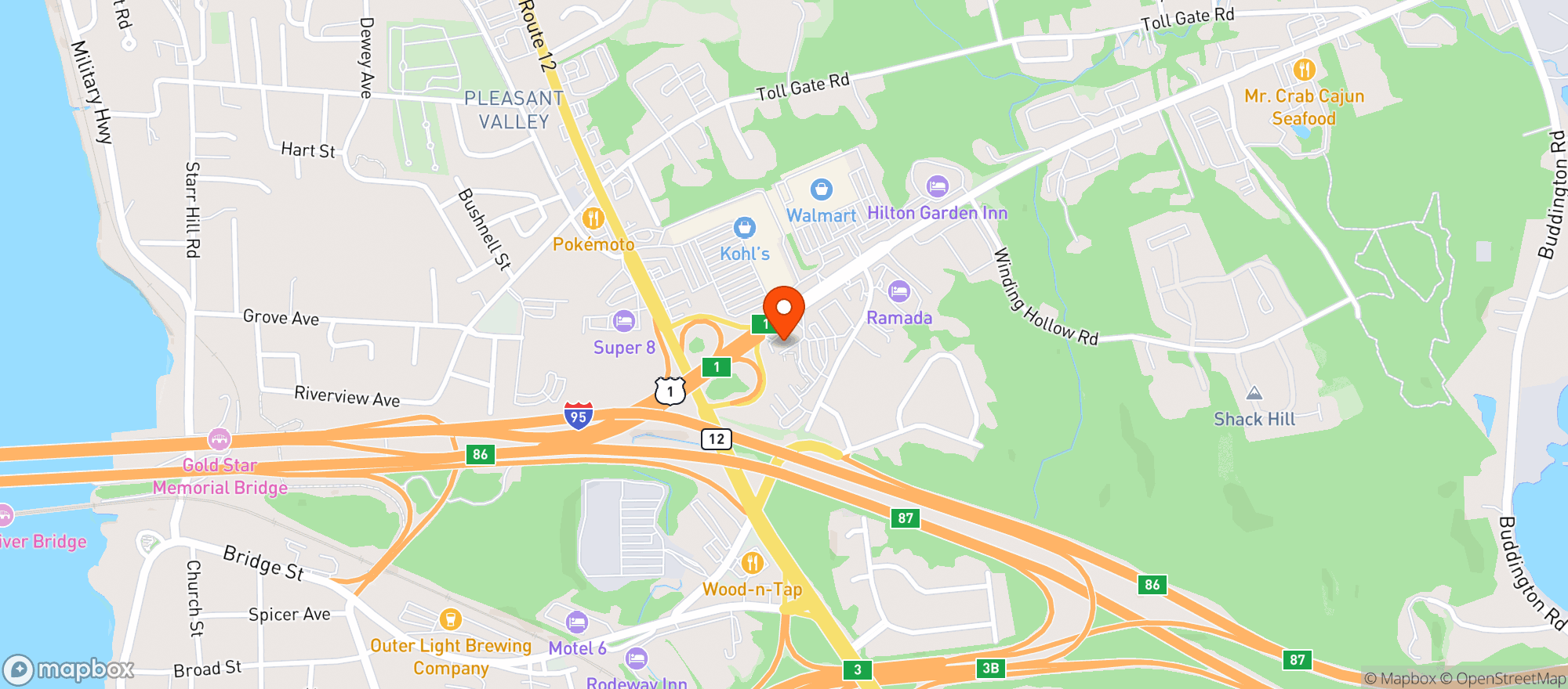 Map showing Curaleaf Groton