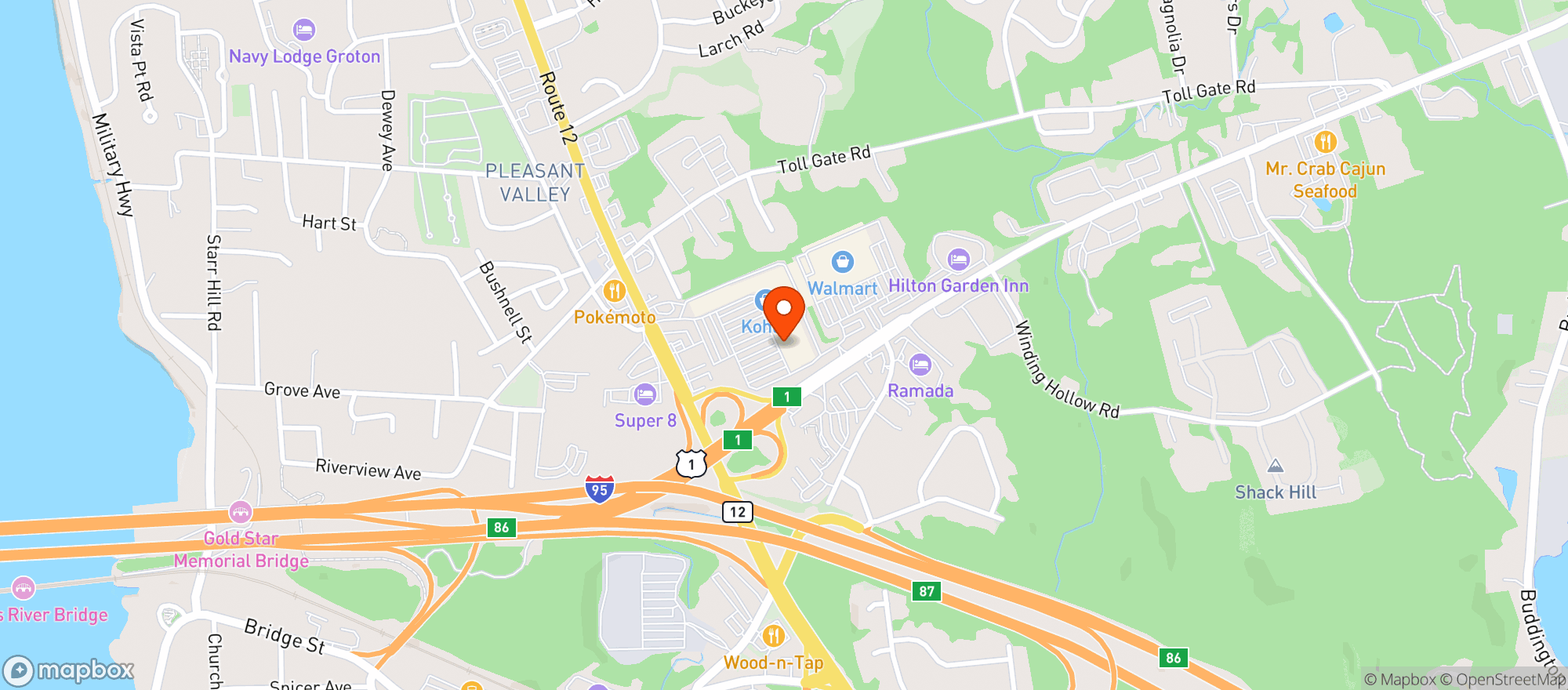 Map showing Gnc