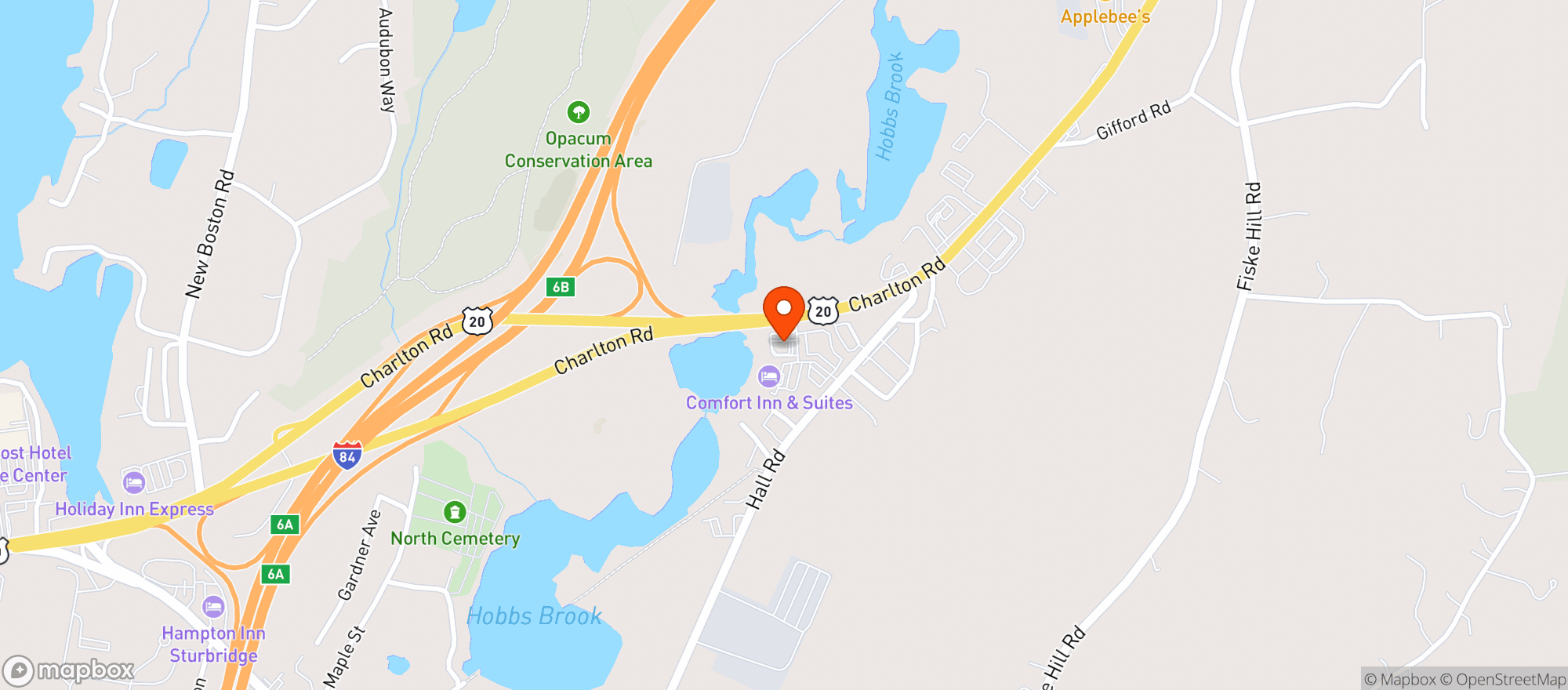 Map showing Xtra Mart - Sturbridge