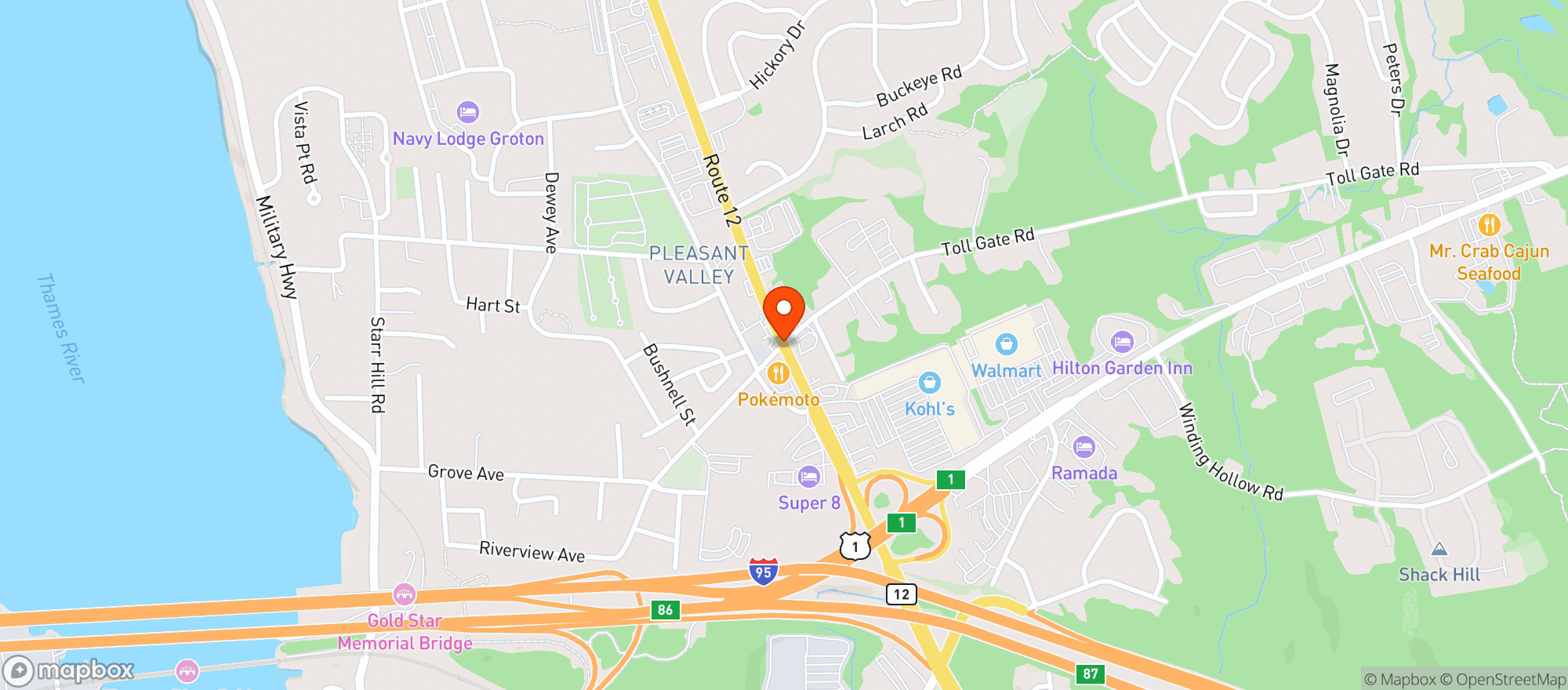 Map showing Stop & Shop - 0682 - Groton