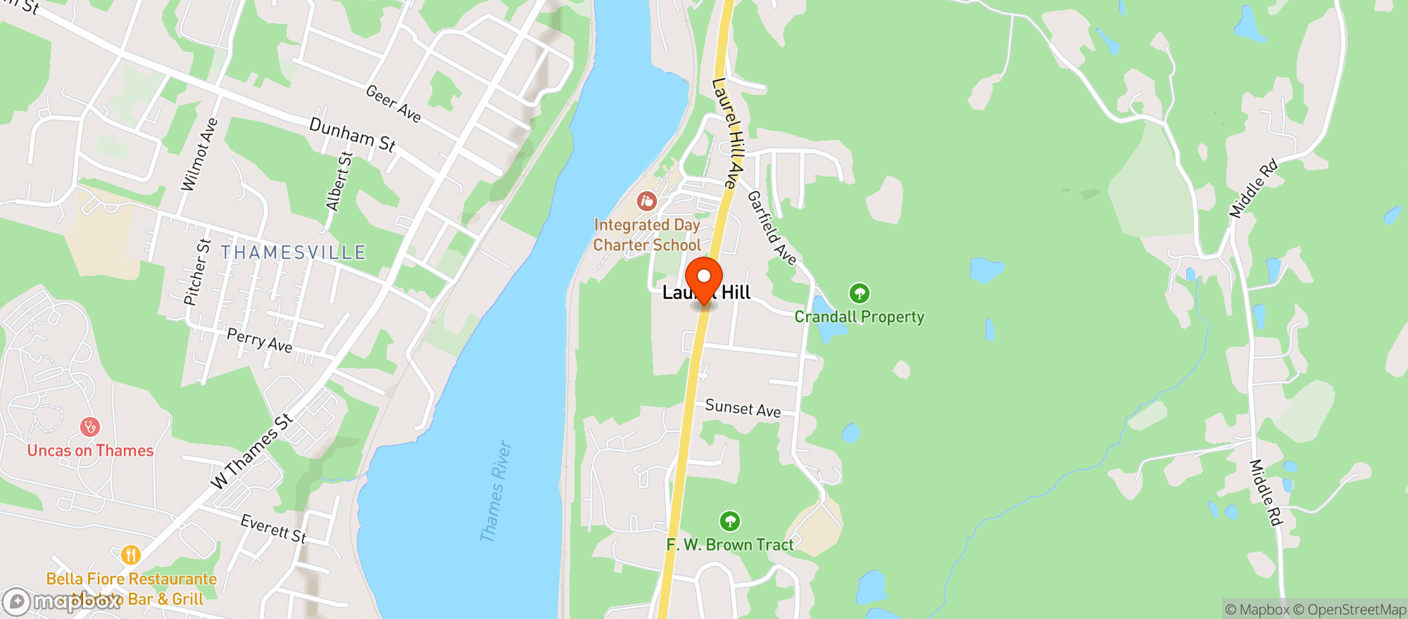 Map showing Jojos Breakfast & Mexican