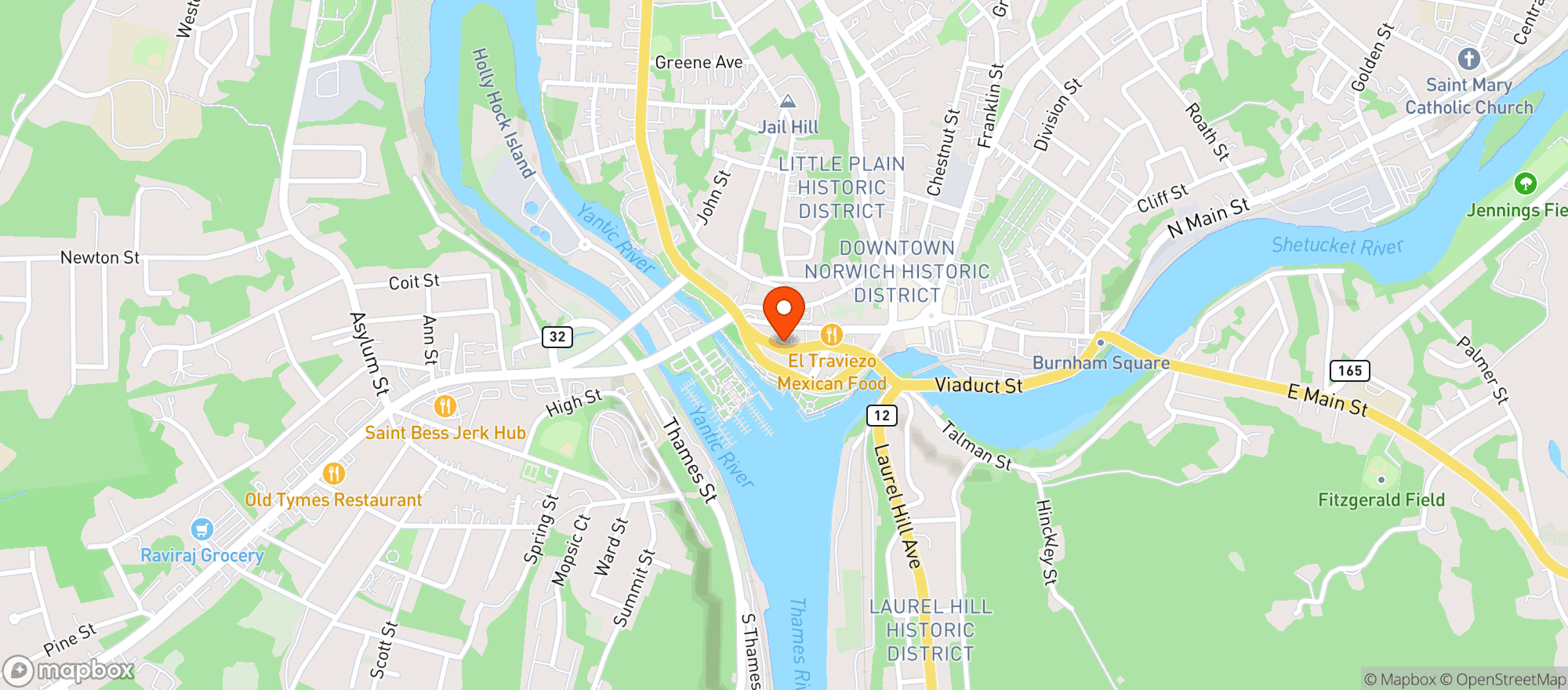 Map showing Strange Brew Pub