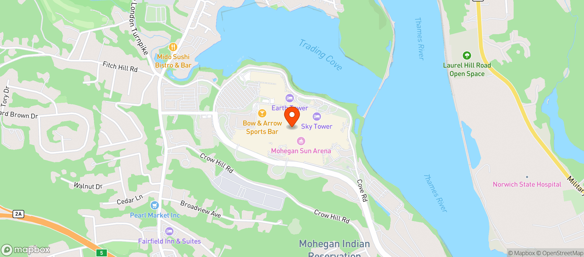 Map showing Comix Roadhouse