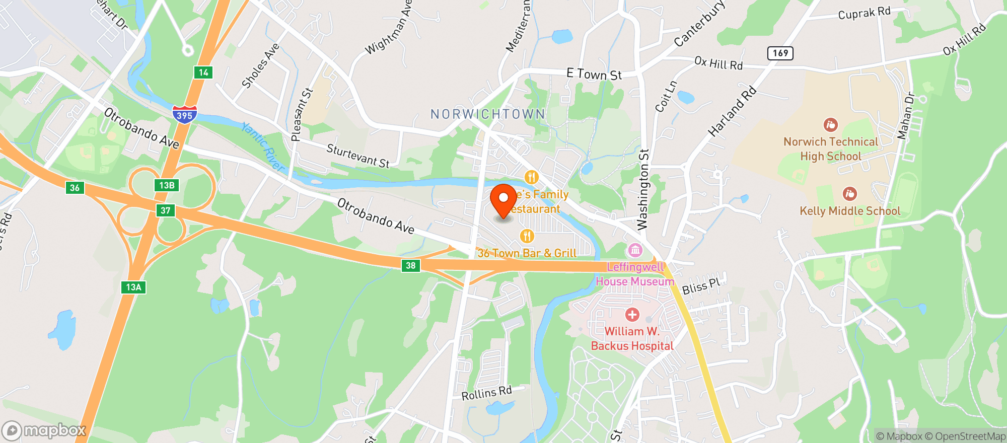 Map showing Stop & Shop #615