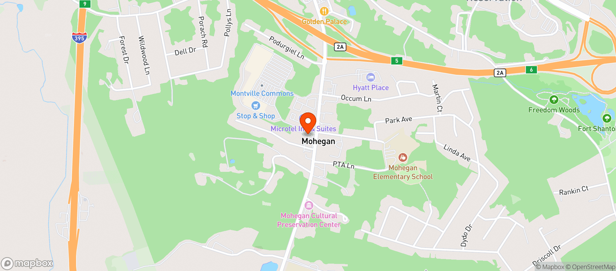 Map showing MONTVILLE WINE & SPIRITS