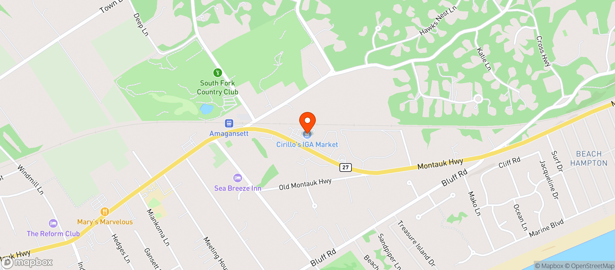 Map showing IGA SUPER SAVER
