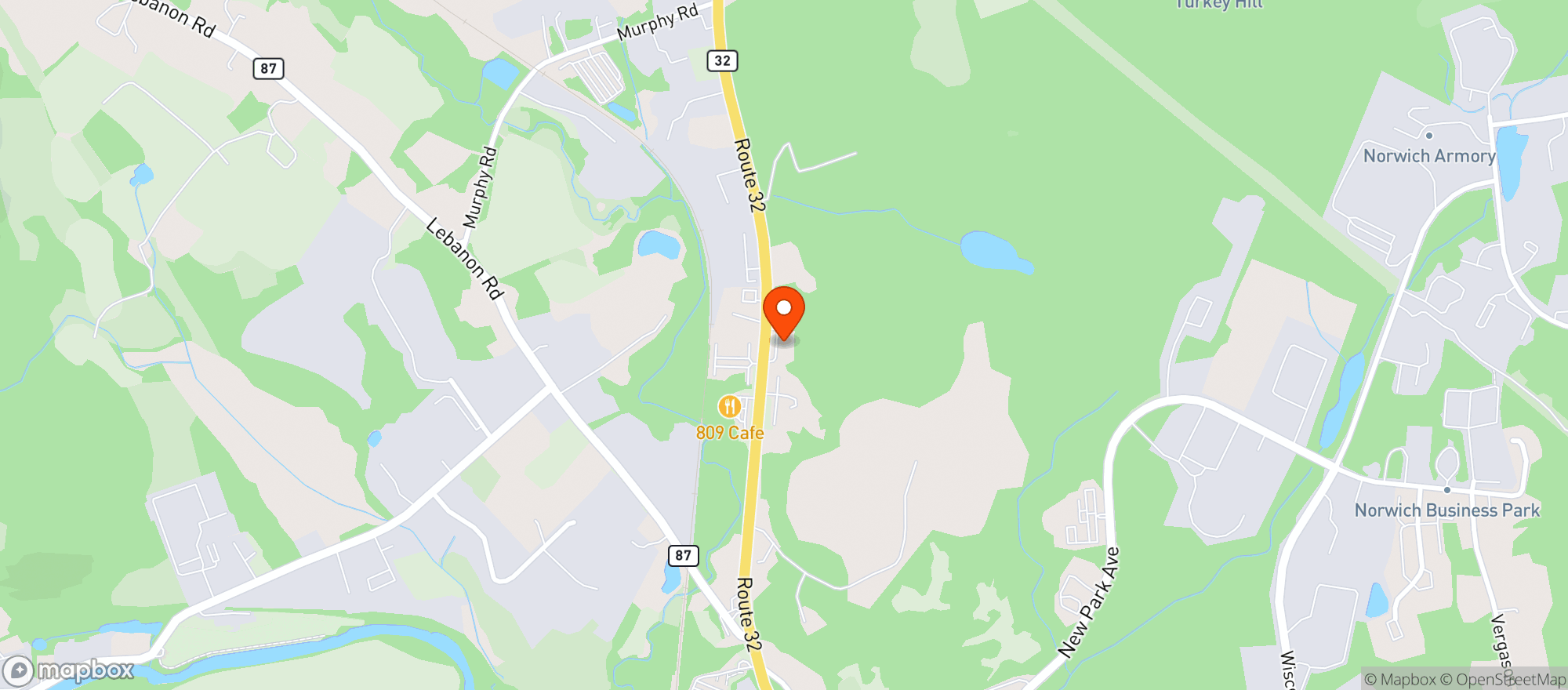 Map showing Franklin Wine & Spirits (New)