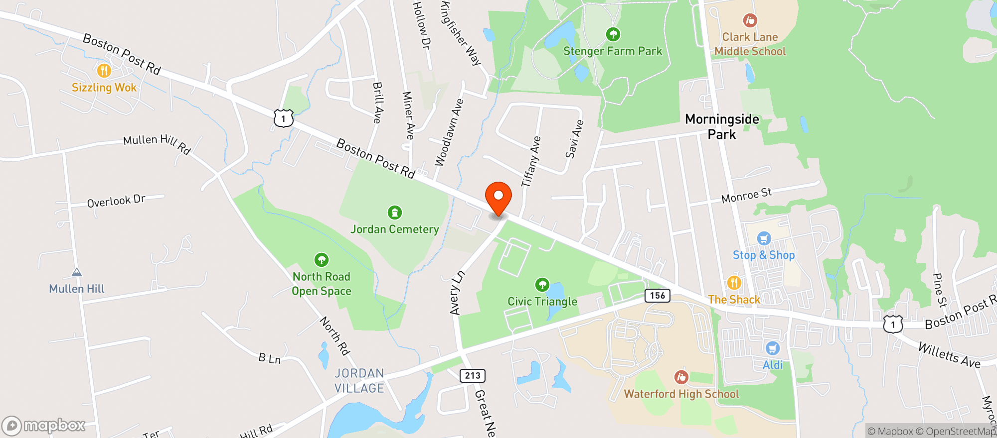 Map showing Silvas Package Store(New)