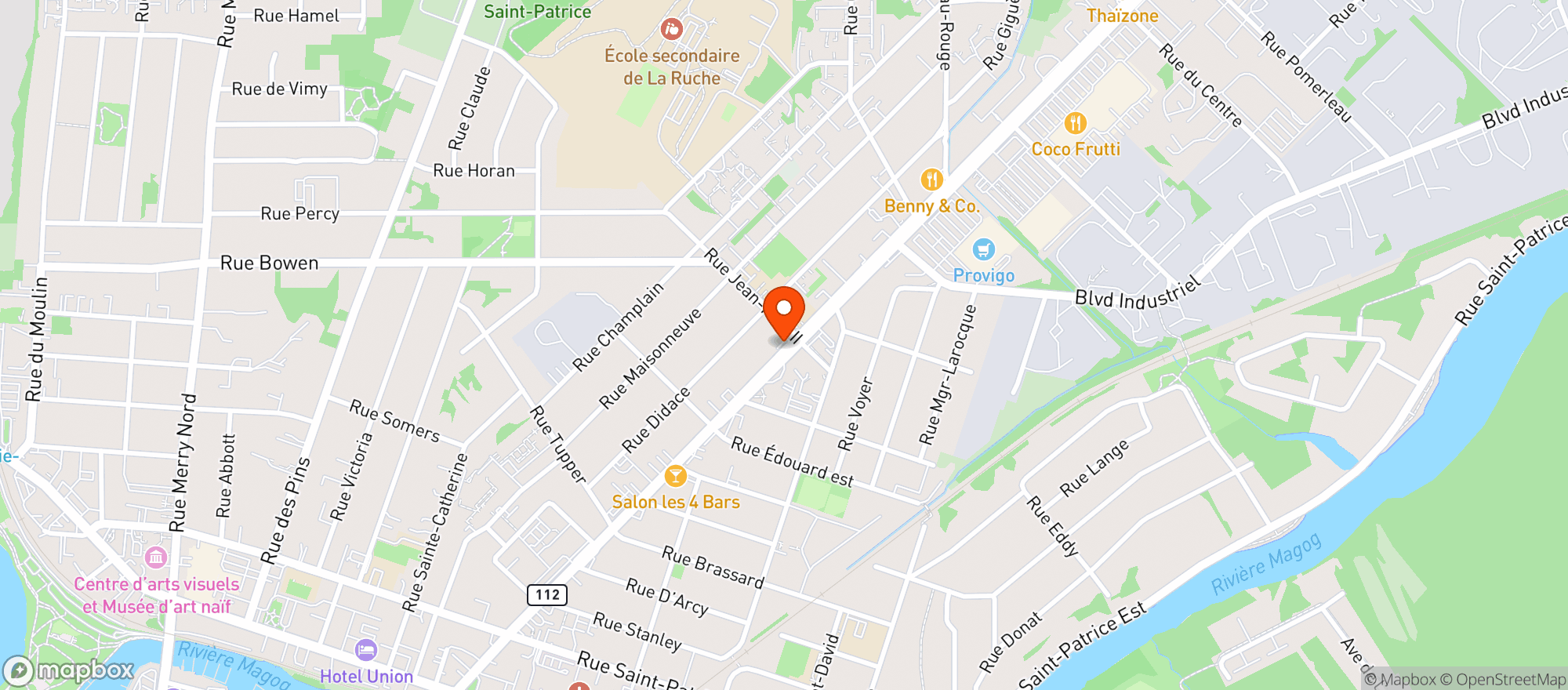 Map showing Couche Tard 735