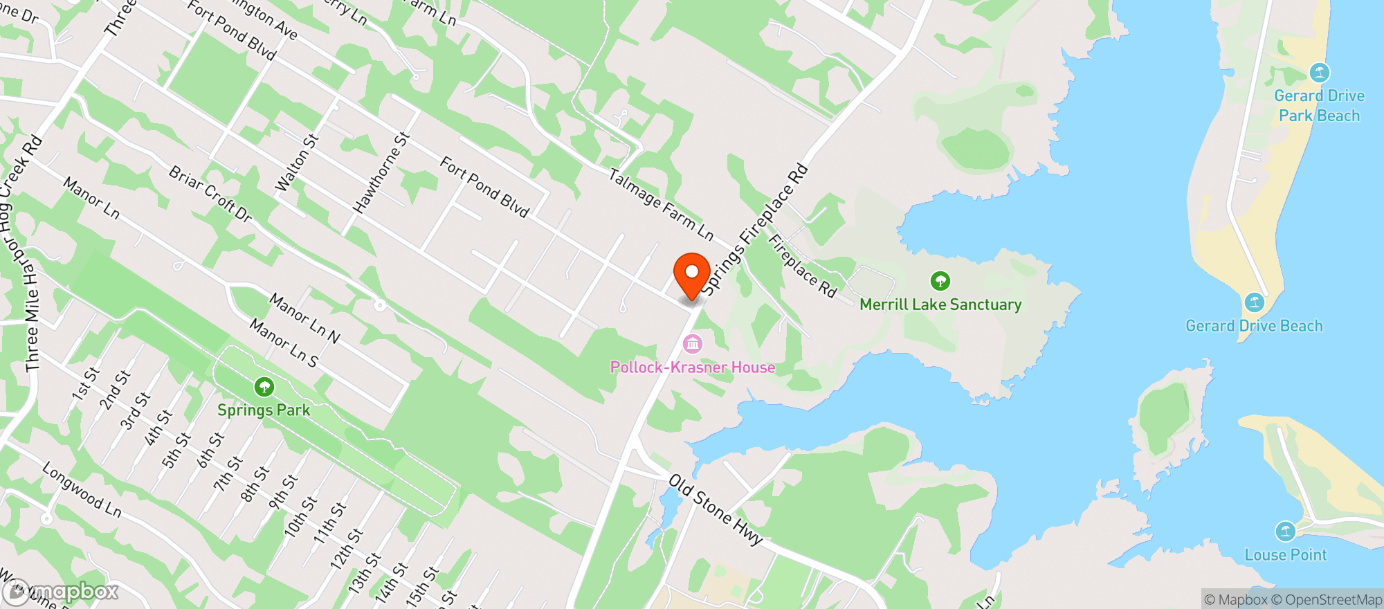 Map showing Springs Wine and Spirits