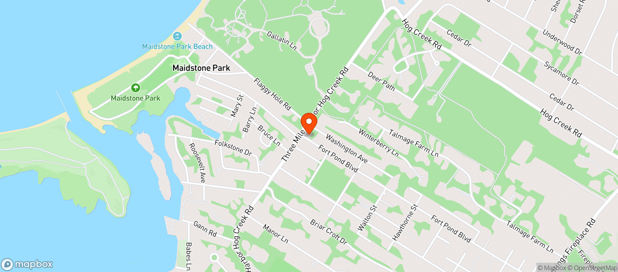 Map showing S&S Corner Shop
