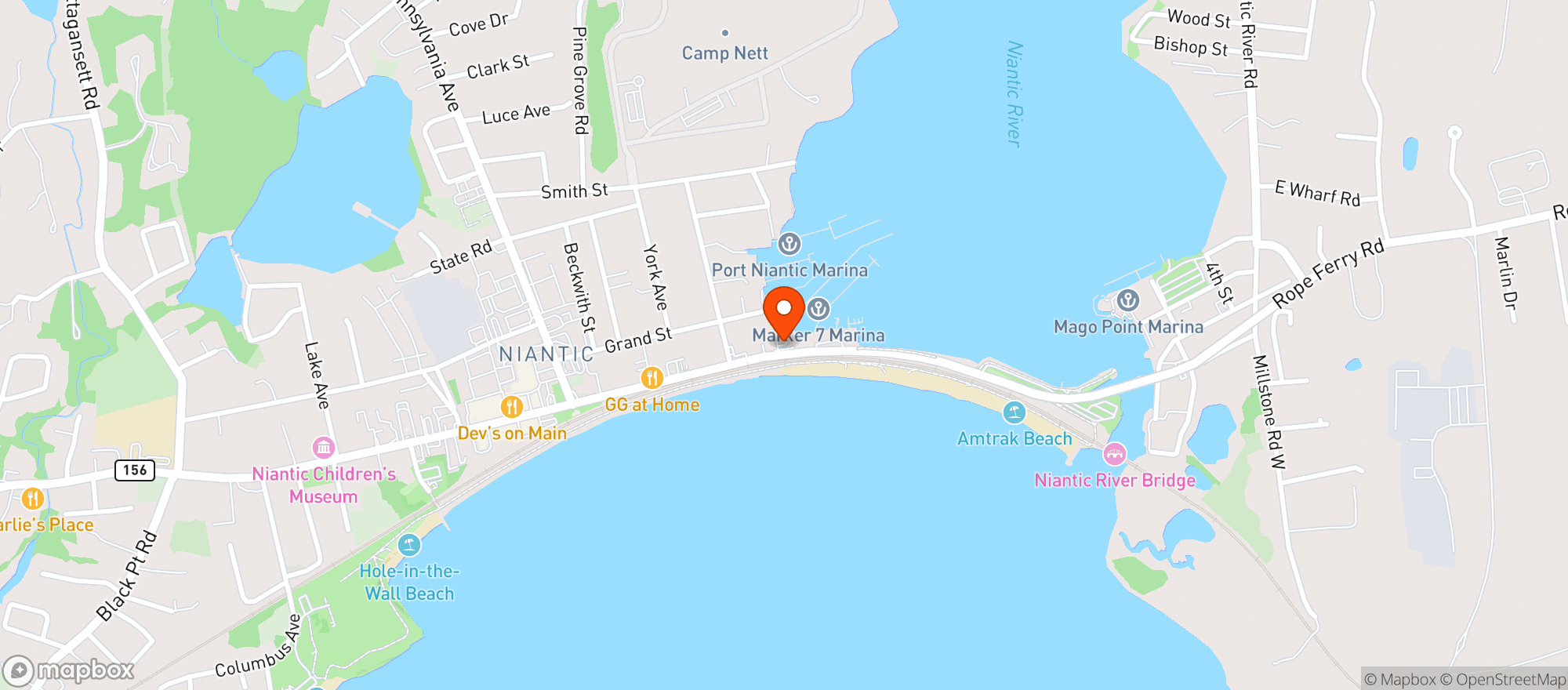 Map showing Mermaid Liquors