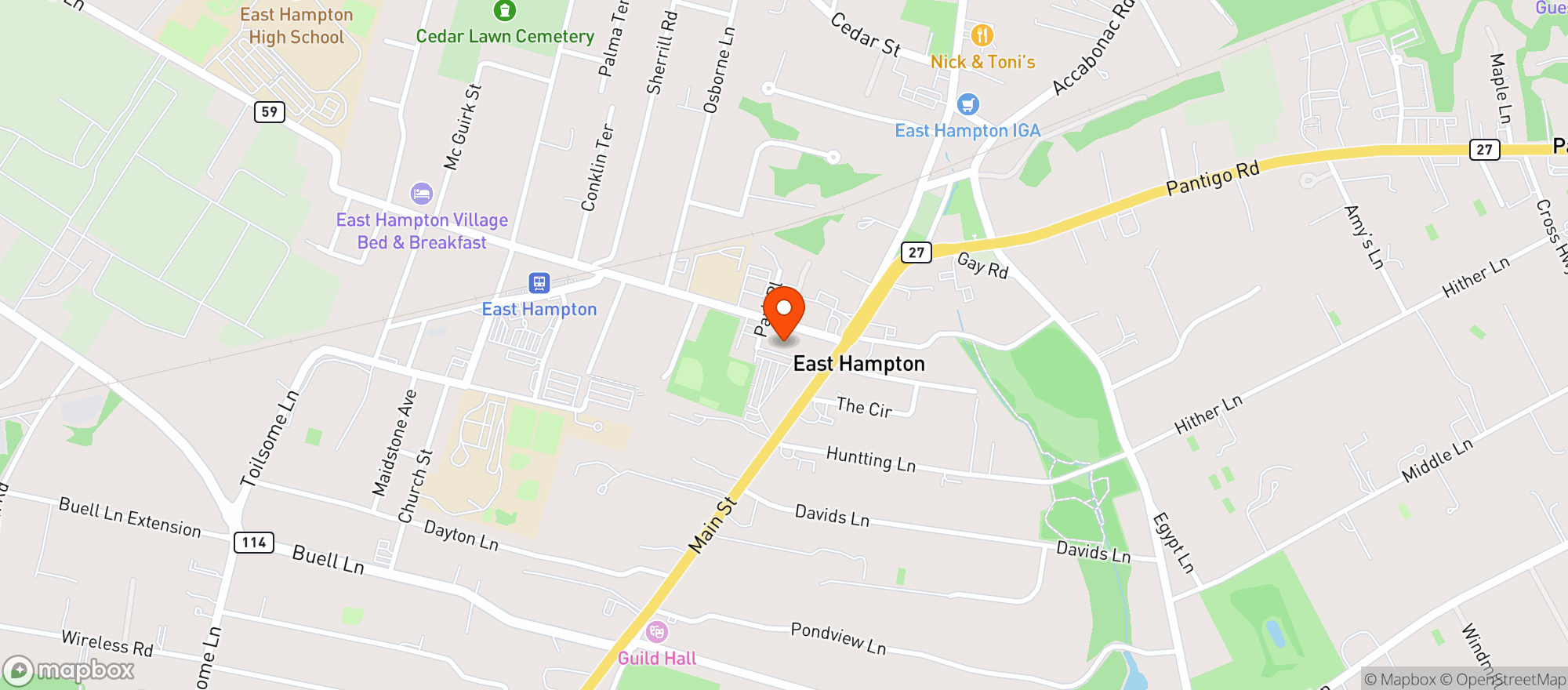 Map showing Park Place Wine and Liquor