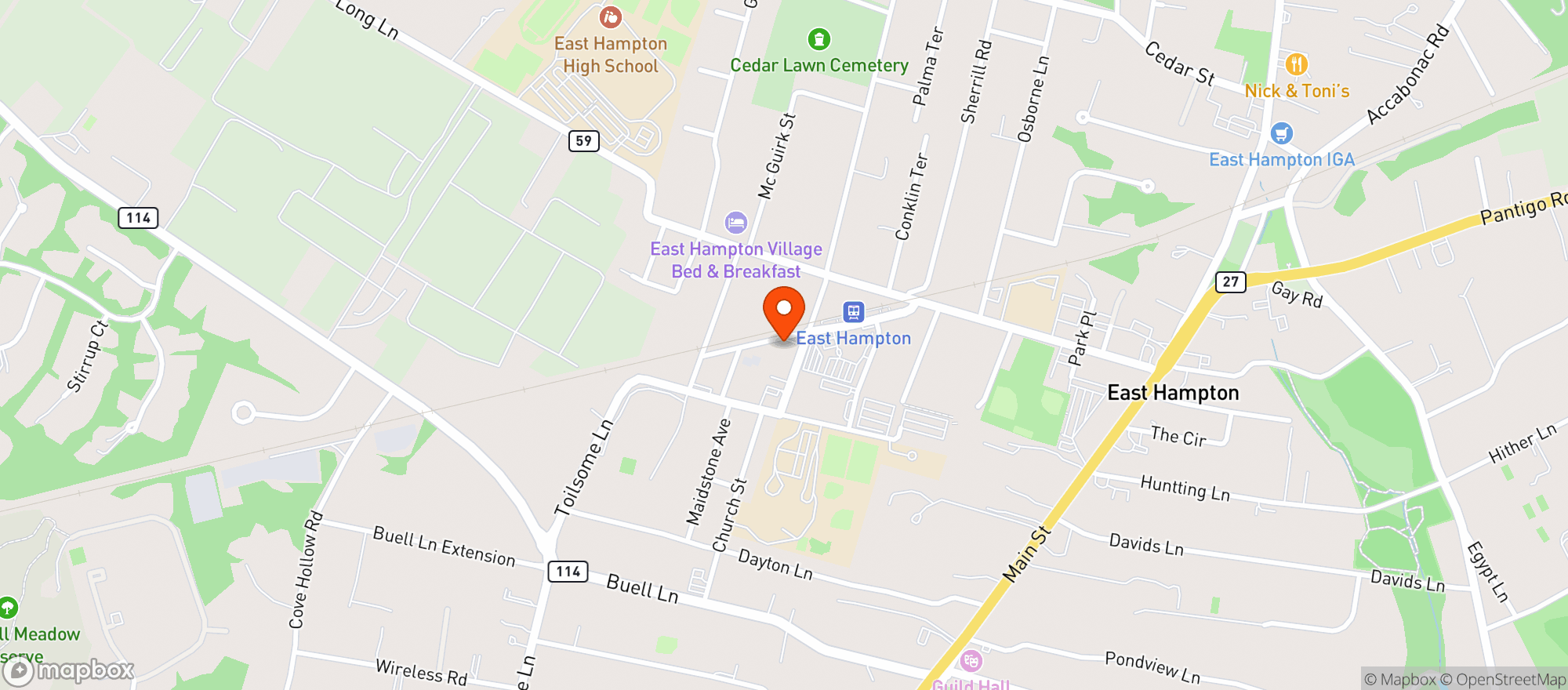 Map showing Race Lane Liquors