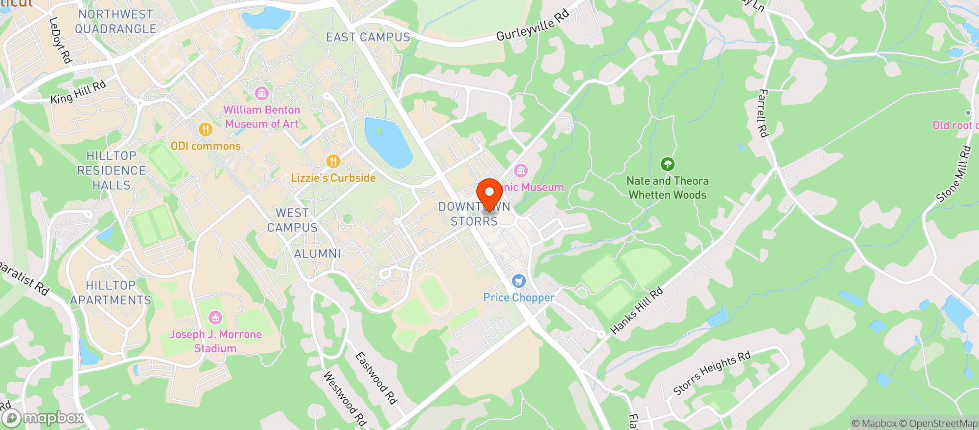 Map showing STORRS WINE & SPIRITS