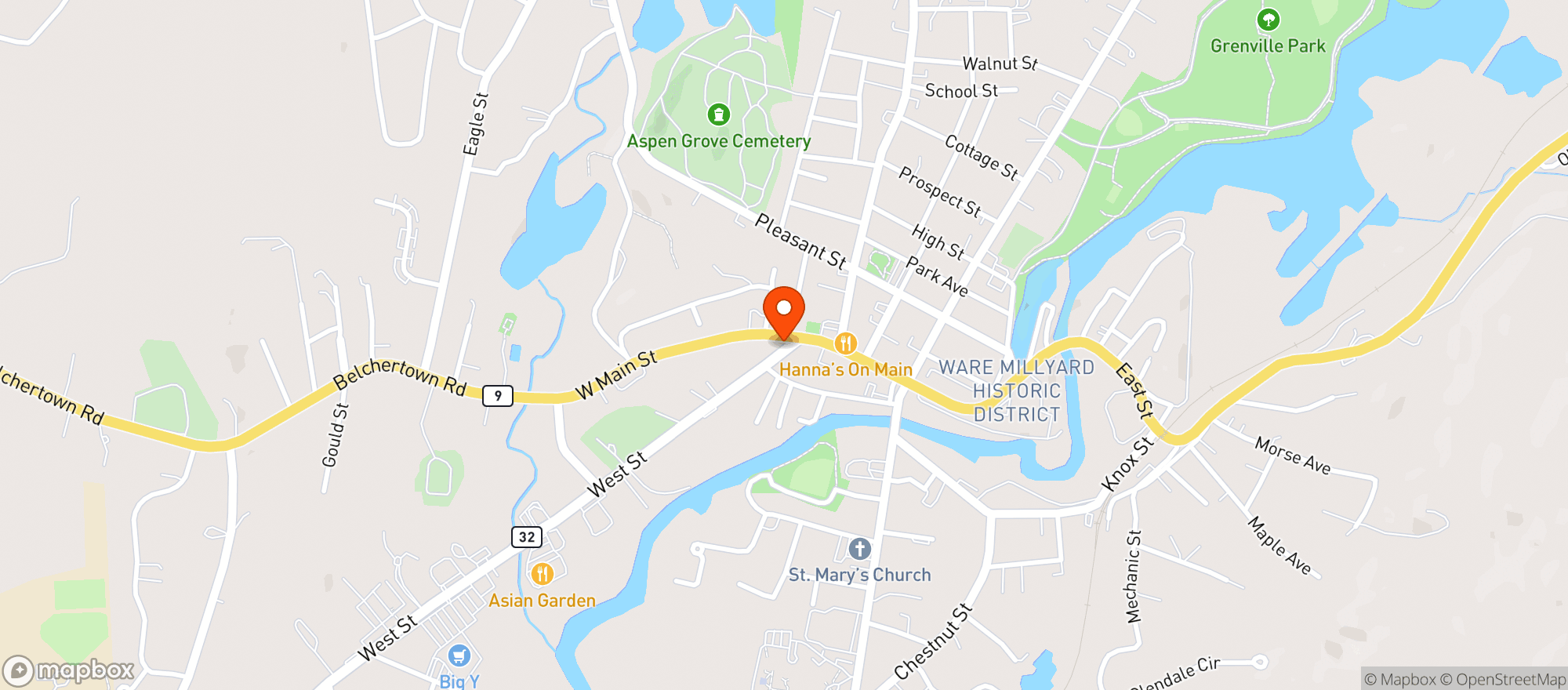 Map showing Bruso's Liquor Mart