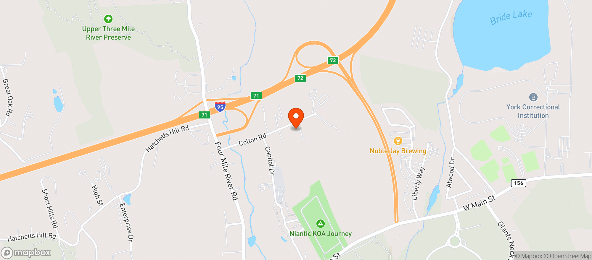 Map showing NIGHTJAR CANNABIS