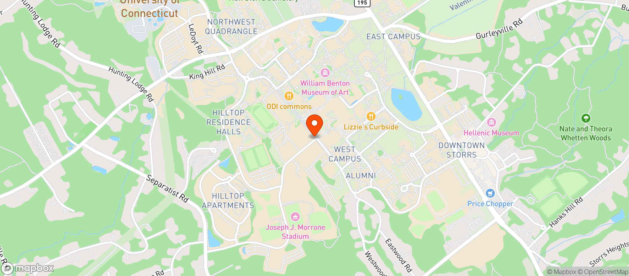 Map showing Uconn Athletics #7700890