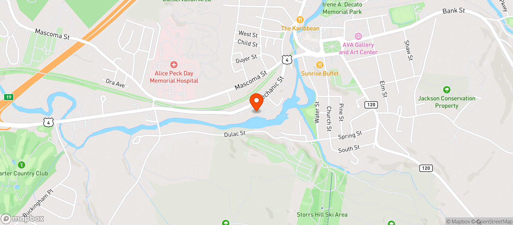 Map showing Jakes Market And Deli