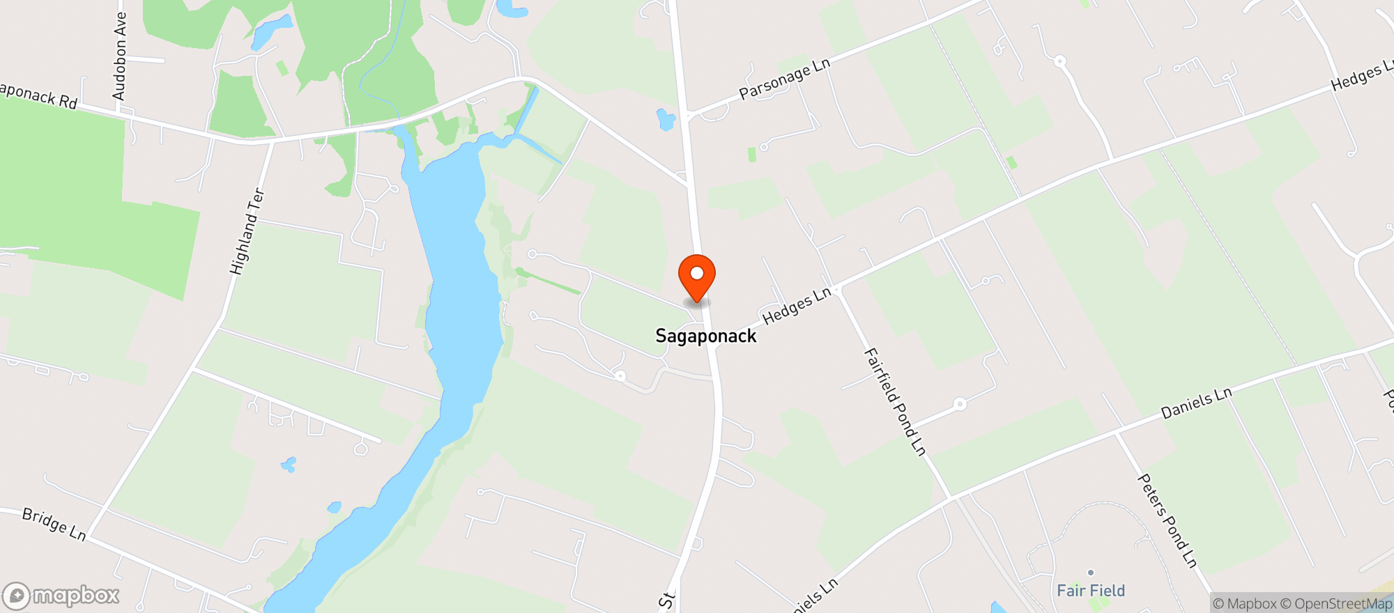Map showing Sagaponack General Store