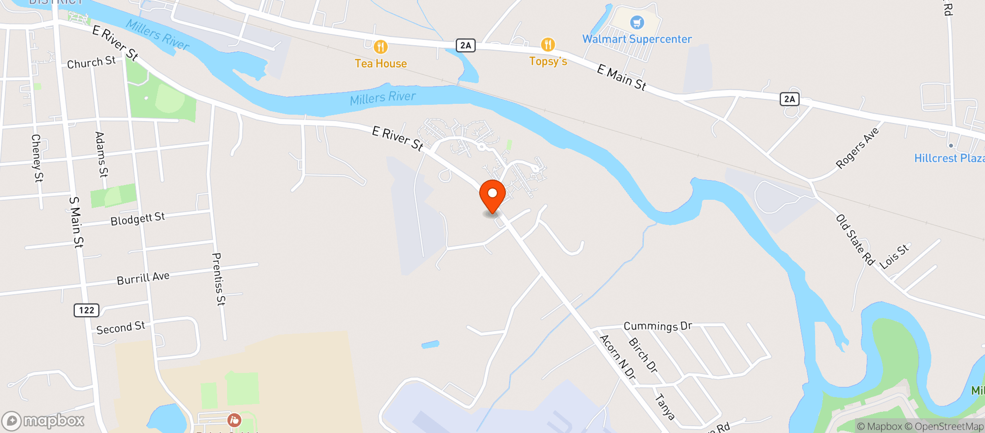 Map showing River Market