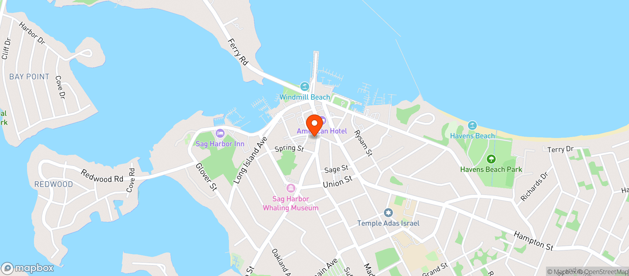 Map showing Sag Harbor Cinema