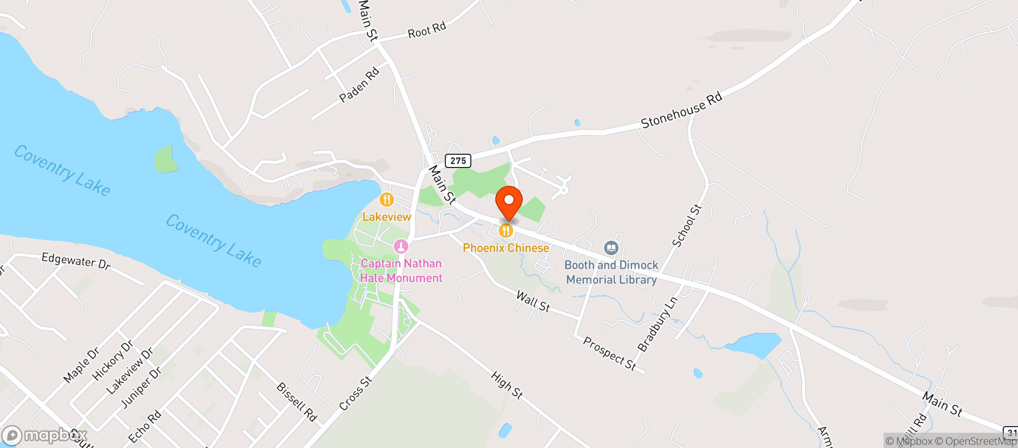 Map showing Bidwell Spirit Shoppe