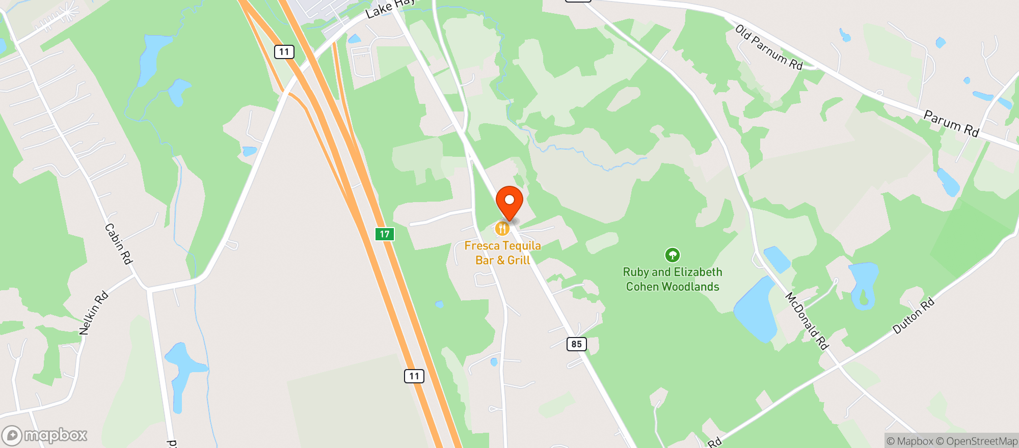 Map showing Fresca Tequila Bar & Grill