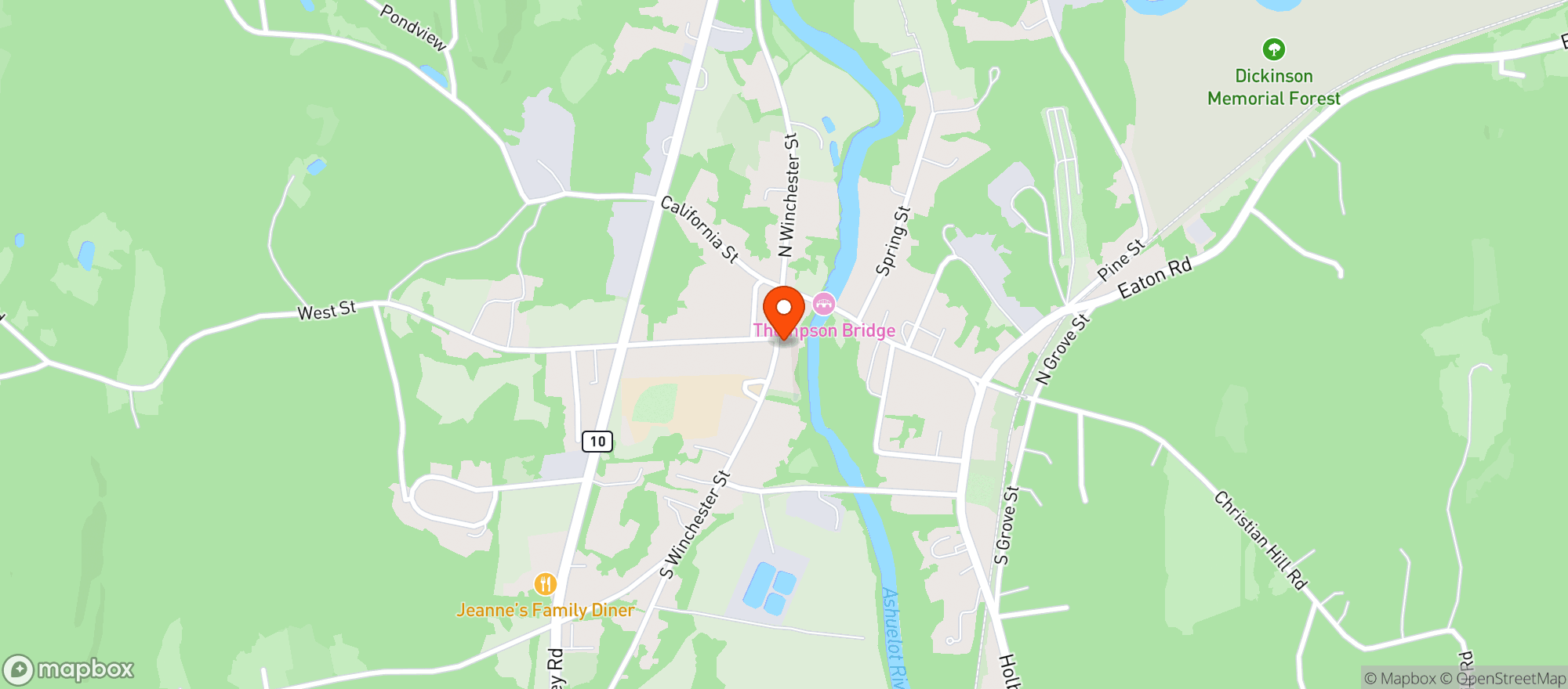 Map showing Fieldhouse