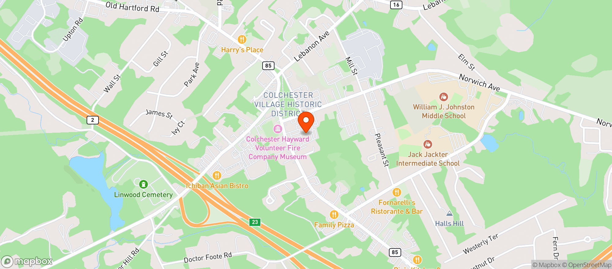 Map showing Cellar On 85 Fine Wine