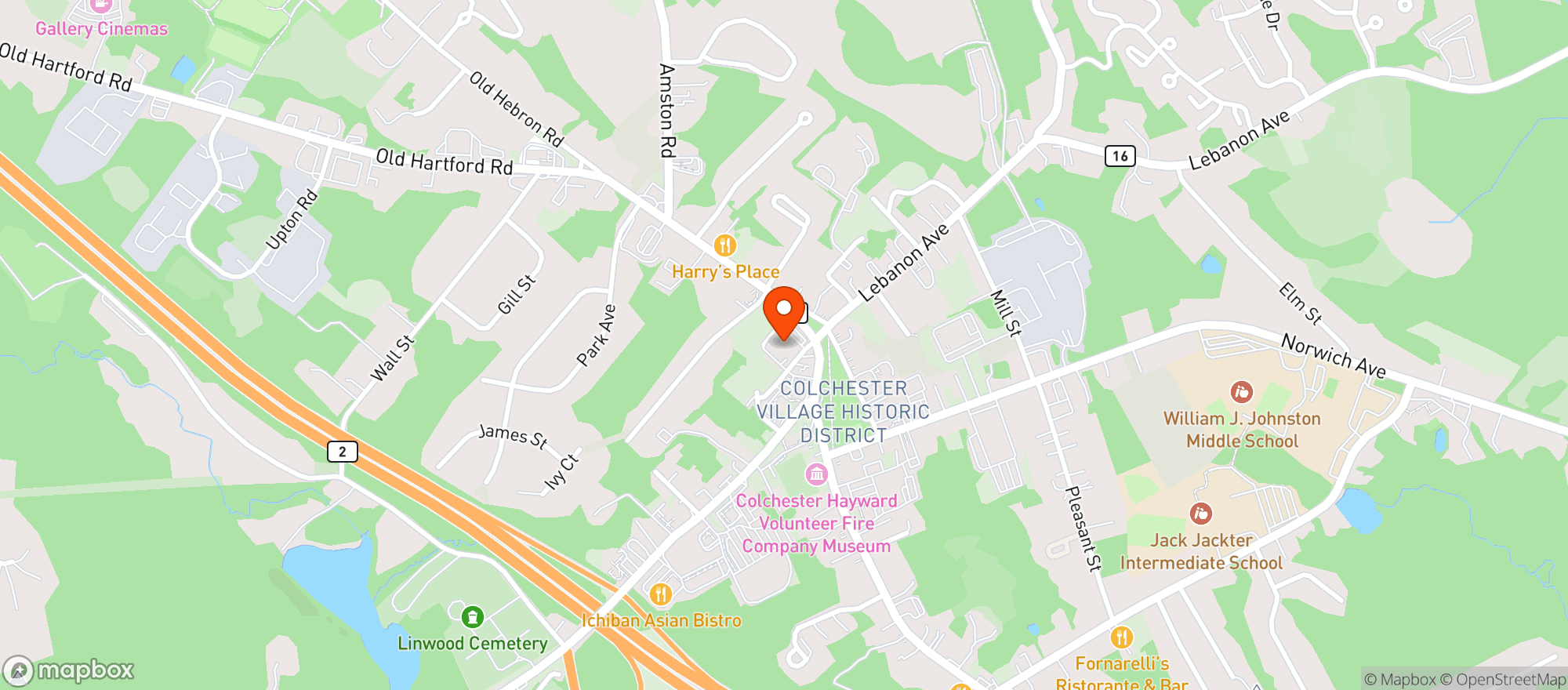 Map showing Big Gary's Colchester Wine