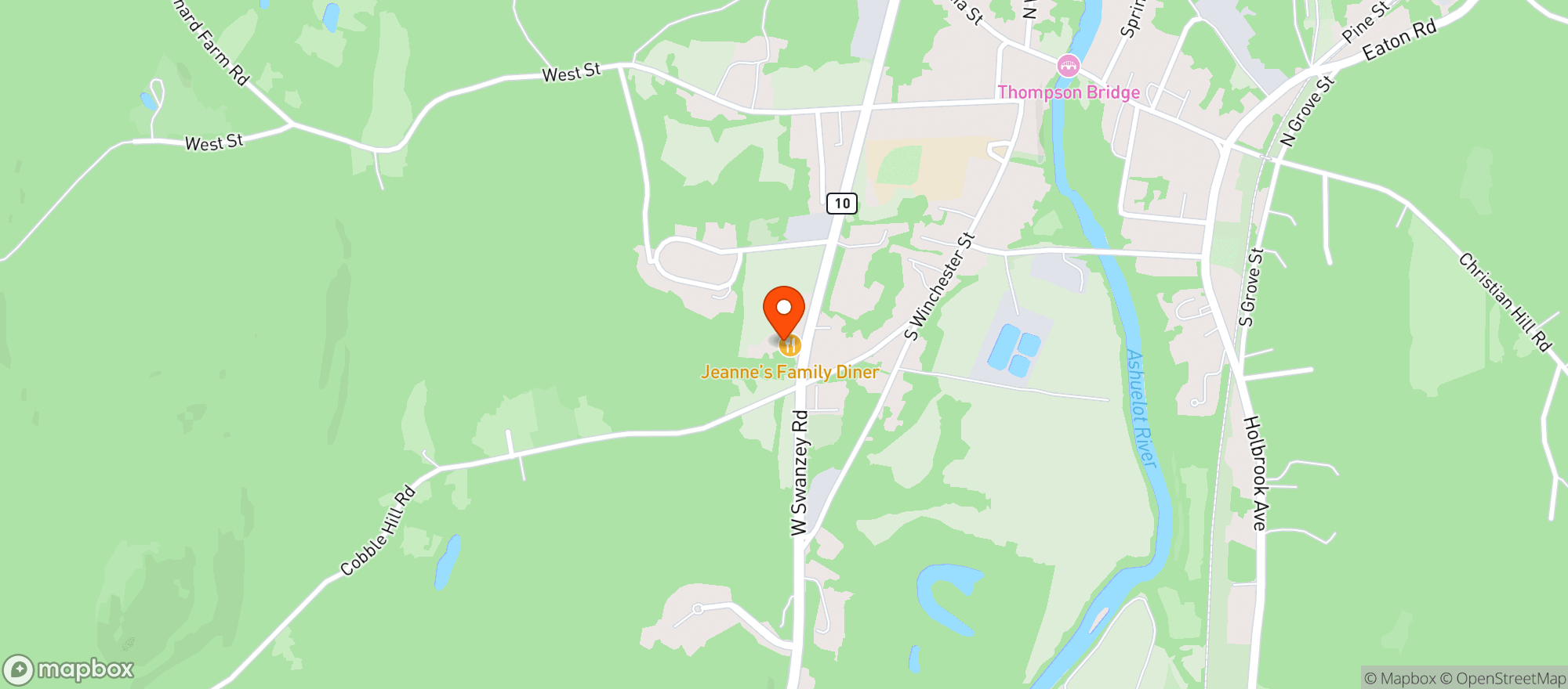 Map showing Swanzey Supermarket