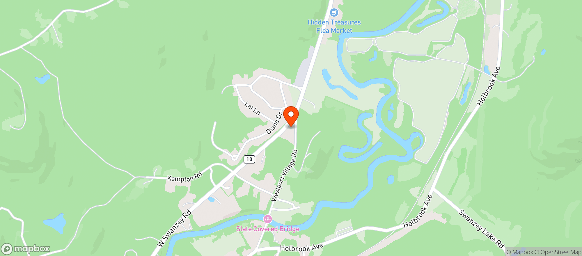 Map showing Route 10 Mini Mart