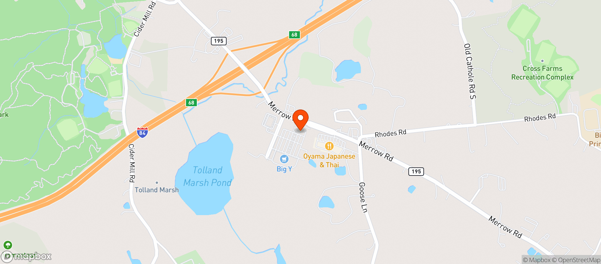 Map showing Budr Cannabis (Tolland)