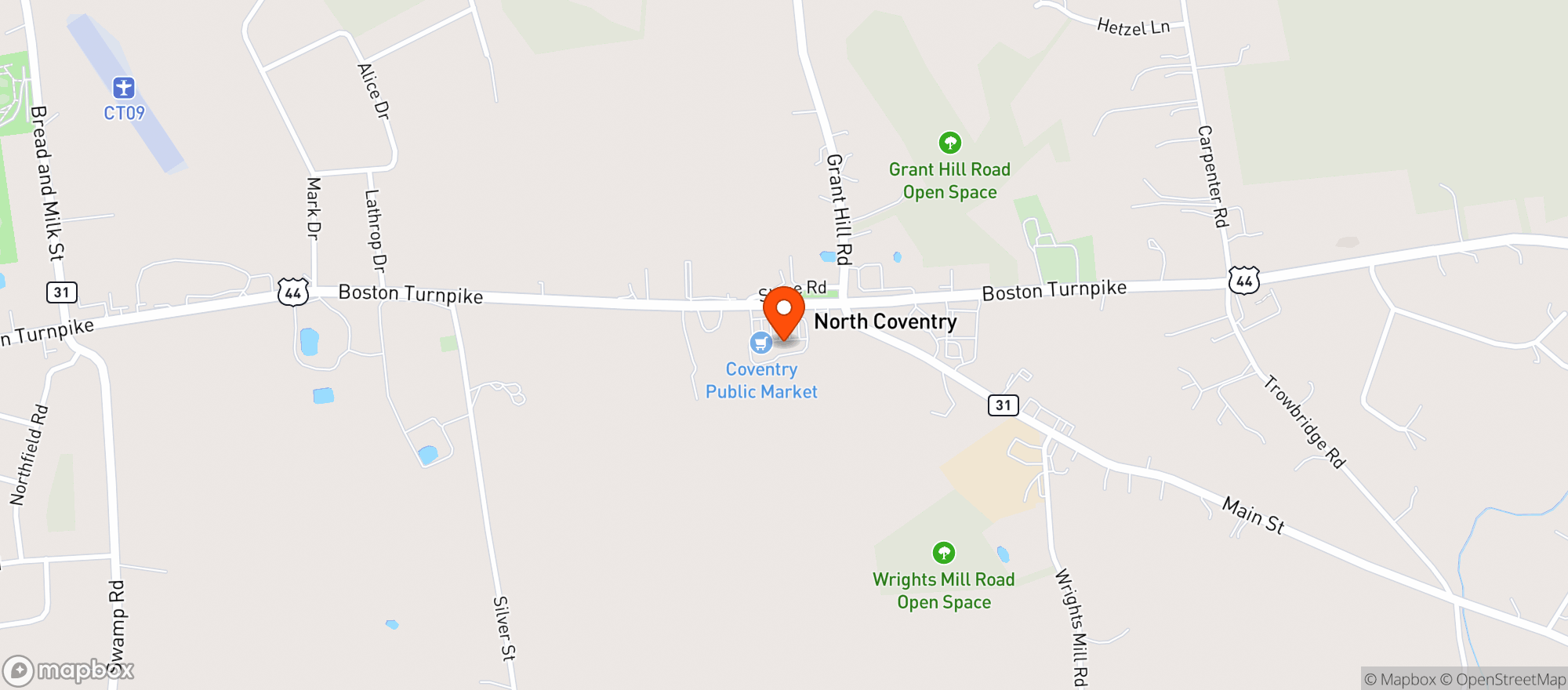 Map showing Meadowbrook Wine & Spirit