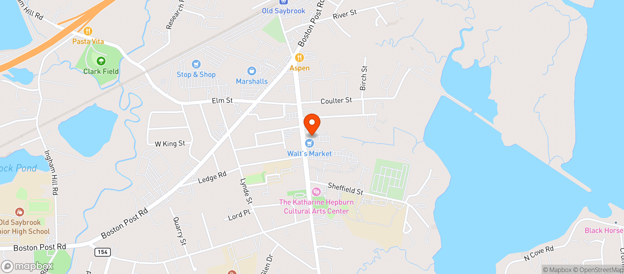 Map showing Liv's Oyster Bar