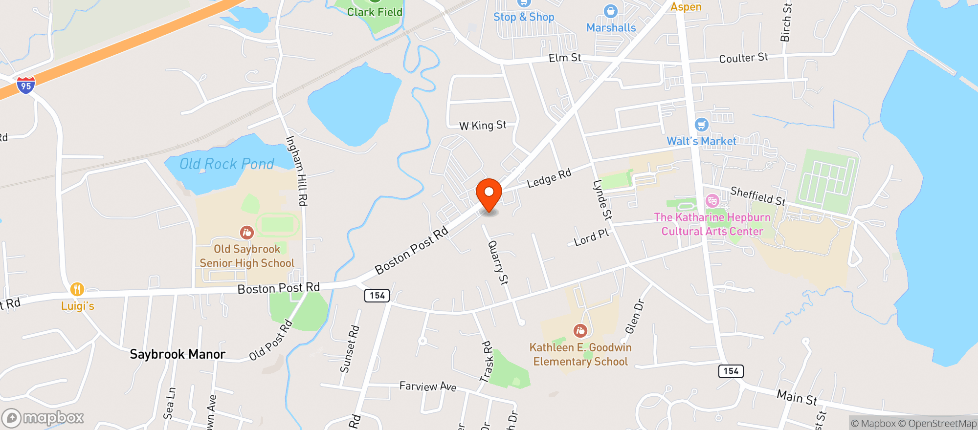Map showing Cordial Shoppe