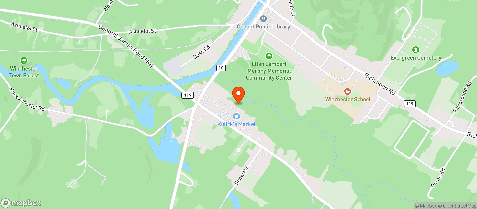 Map showing KULICKS MARKET