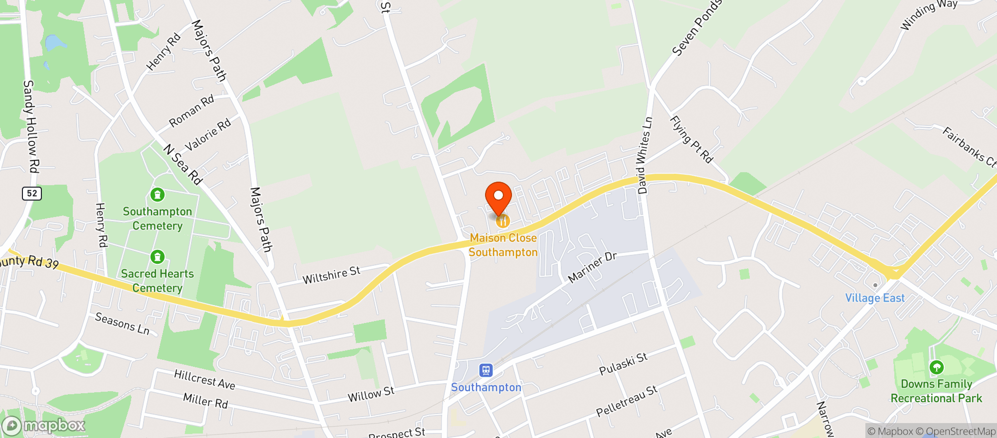 Map showing Capri Hotel Southampton