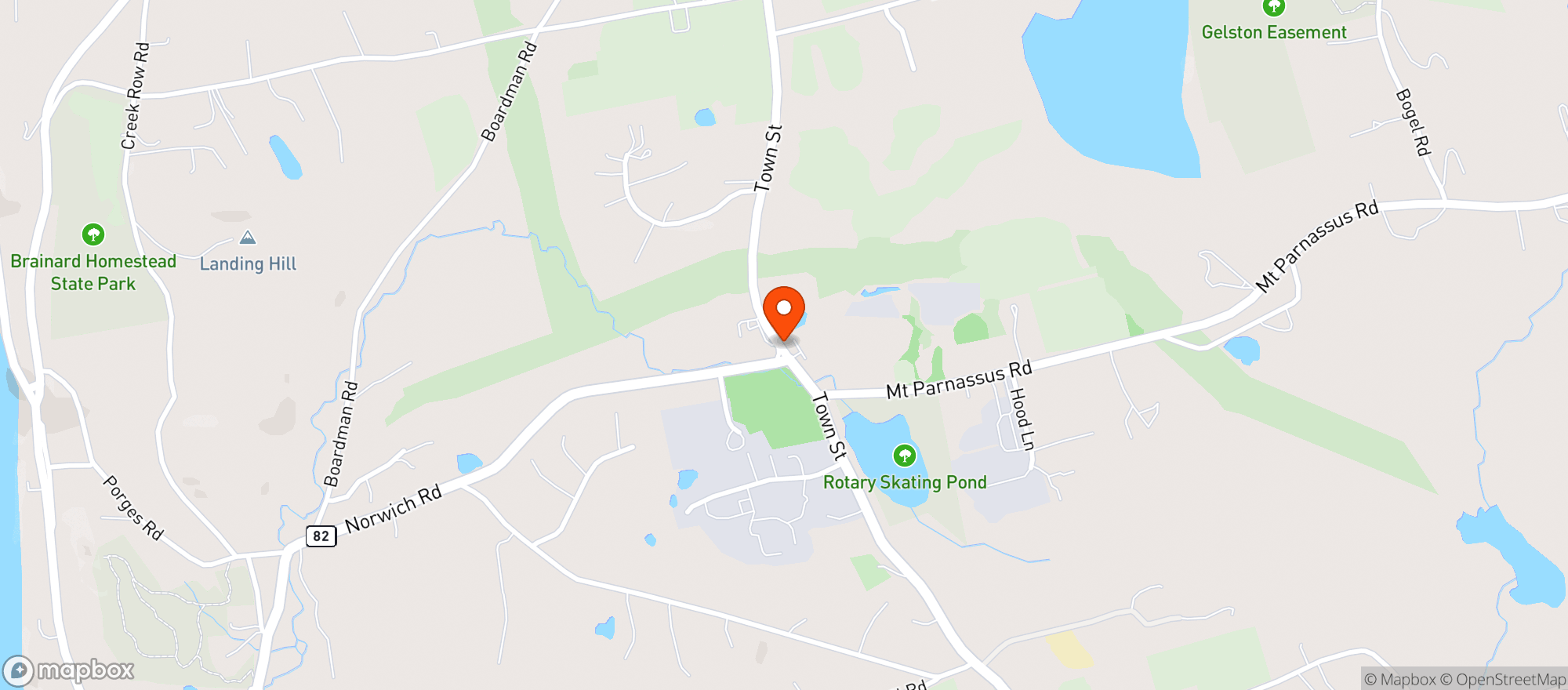 Map showing Four Corners Wine & Spirits