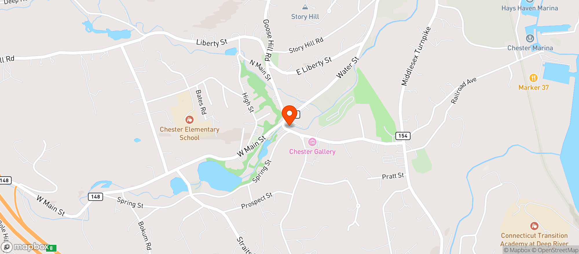 Map showing River Tavern