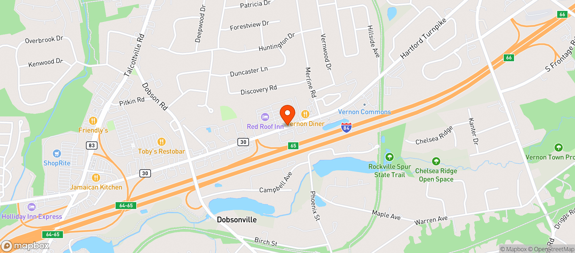 Map showing Reins New York Deli